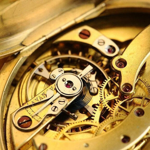 Swiss gold watch with “seconde foudroyante” Circa 1868 Swiss gold watch with “seconde foudroyante” Circa 1868
