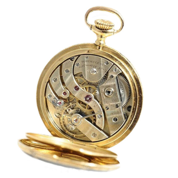 Swiss lady's extremely rare gold enamel pocket watch Circa 1893 Swiss lady's extremely rare gold enamel pocket watch Circa 1893