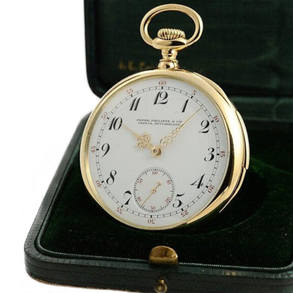 Swiss gold minute repeating pocket watch by Patek Circa 1915 Swiss gold minute repeating pocket watch by Patek Circa 1915