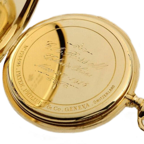 Swiss gold minute repeating pocket watch by Patek Circa 1915 Swiss gold minute repeating pocket watch by Patek Circa 1915