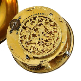 French with leather cover Parisian "Oignon" watch Circa 1710
