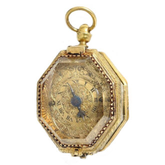 French one handed neck watch in a crystal case Circa 1580