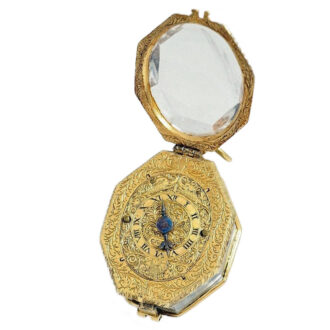 French one handed neck watch in a crystal case Circa 1580