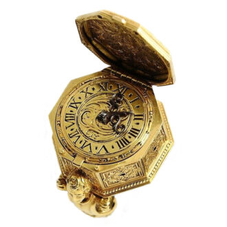 German octagonal Neo-Renaissance ring watch Circa 1895