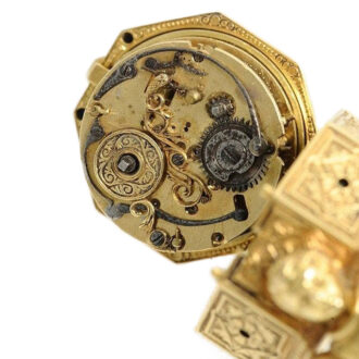 German octagonal Neo-Renaissance ring watch Circa 1895