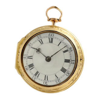 Scottish rare pair cased verge pocket watch Circa 1750