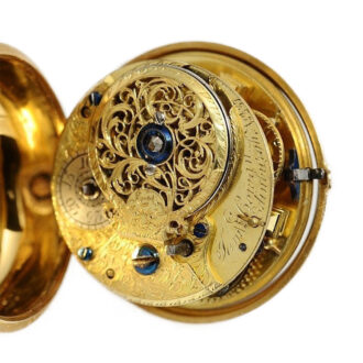 Scottish rare pair cased verge pocket watch Circa 1750