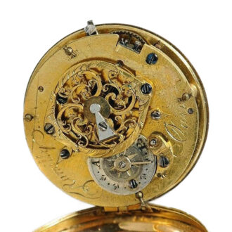 French gold and enamel verge pocket watch Circa 1780
