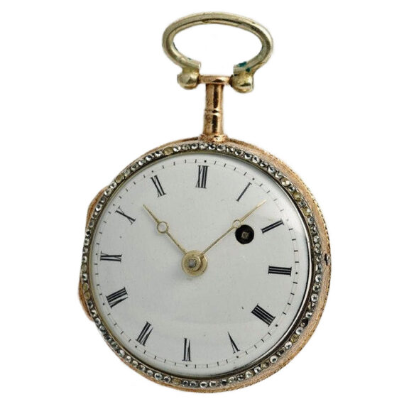 French 18k gold skeletonized verge pocket watch Circa 1780 French 18k gold skeletonized verge pocket watch Circa 1780
