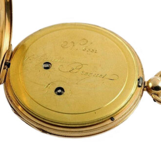 French pocket watch with diamond-set visible balance Circa 1800