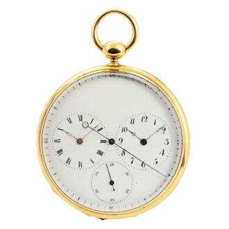 French watch with two time zones and centre seconds Circa 1840