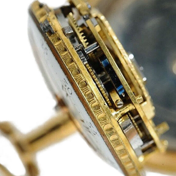 French gold quarter repeating verge watch Circa 1780 French gold quarter repeating verge watch Circa 1780