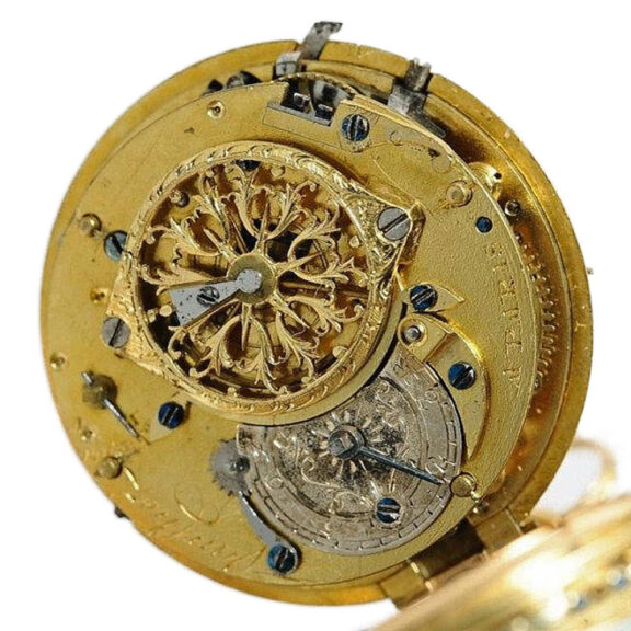French gold quarter repeating verge watch Circa 1780 French gold quarter repeating verge watch Circa 1780