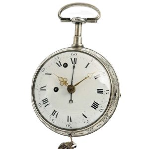 Swiss silver quarter repeating coach clock with alarm Circa 1750