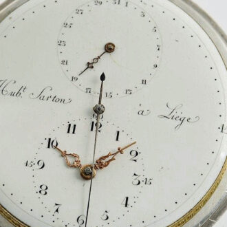 Belgian rare quarter repeating "à toc" pocket watch Circa 1790