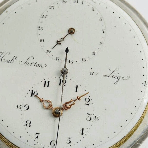 Belgian rare quarter repeating "à toc" pocket watch Circa 1790 Belgian rare quarter repeating "à toc" pocket watch Circa 1790