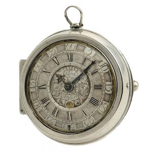 Dutch pair cased verge watch with date indicator Circa 1700