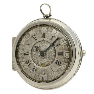 Dutch pair cased verge watch with date indicator Circa 1700