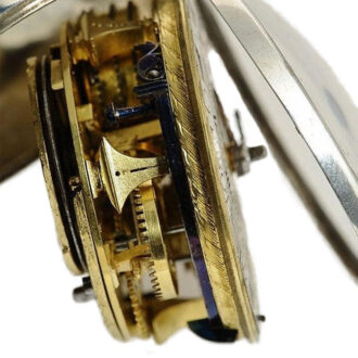 Dutch pair cased verge watch with date indicator Circa 1700