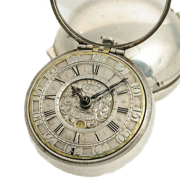 Dutch pair cased verge watch with date indicator Circa 1700 Dutch pair cased verge watch with date indicator Circa 1700