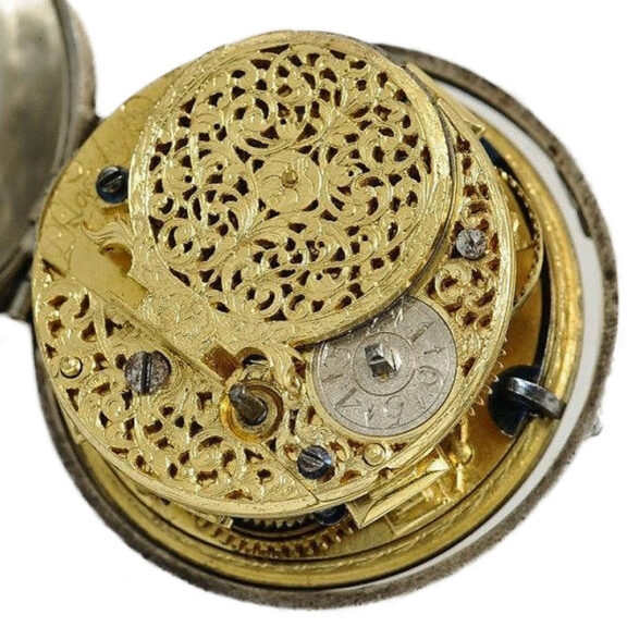 Dutch pair cased verge watch with date indicator Circa 1700 Dutch pair cased verge watch with date indicator Circa 1700