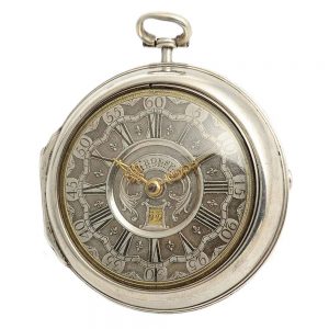 Dutch pair cased verge watch with date indicator Circa 1740