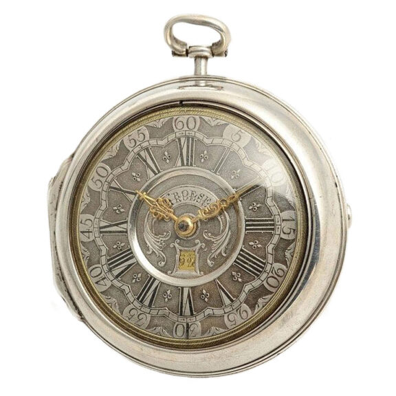 Dutch pair cased verge watch with date indicator Circa 1740