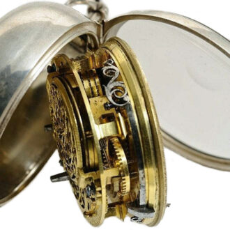 Dutch pair cased verge watch with date indicator Circa 1740