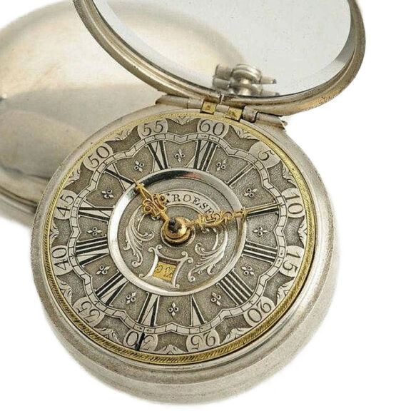 Dutch pair cased verge watch with date indicator Circa 1740 Dutch pair cased verge watch with date indicator Circa 1740