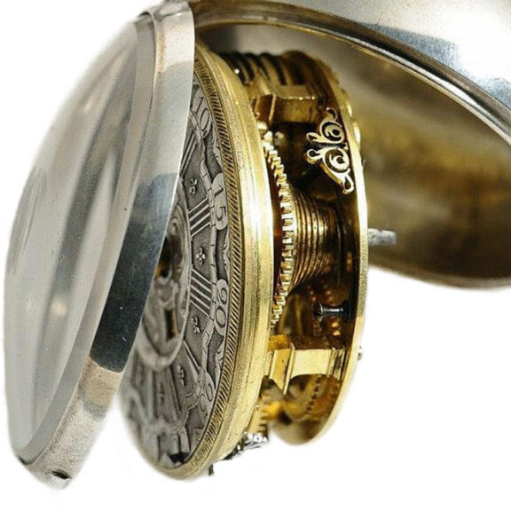 Dutch pair cased verge watch with date indicator Circa 1740 Dutch pair cased verge watch with date indicator Circa 1740