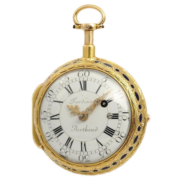 French gold enamel quarter repeating verge watch circa 1780 French gold enamel quarter repeating verge watch circa 1780