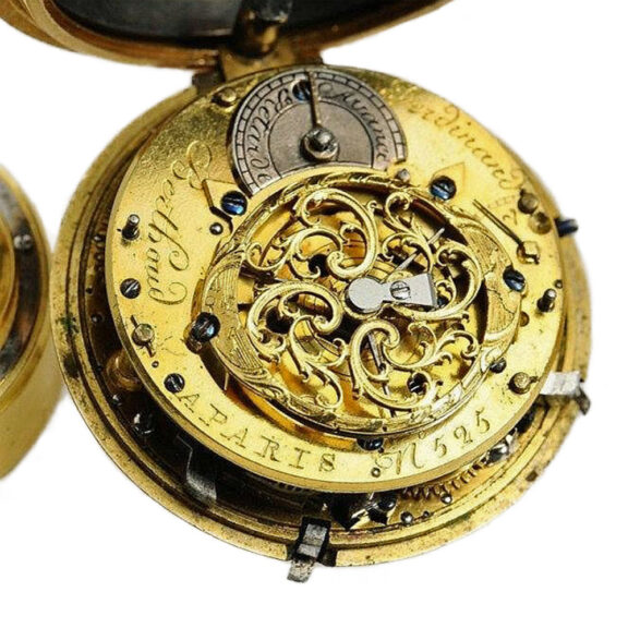 French gold enamel quarter repeating verge watch circa 1780 French gold enamel quarter repeating verge watch circa 1780