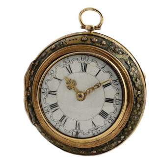 English gold triple cased repoussé pocket watch Circa 1768