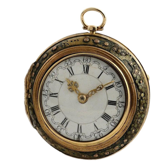 English gold triple cased repoussé pocket watch Circa 1768 English gold triple cased repoussé pocket watch Circa 1768