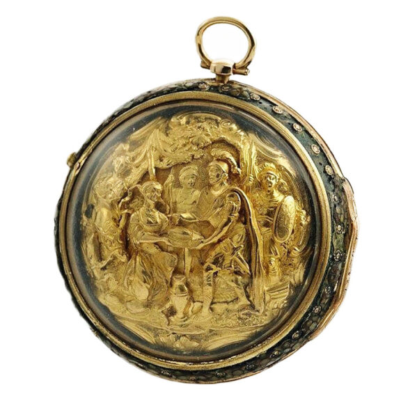 English gold triple cased repoussé pocket watch Circa 1768