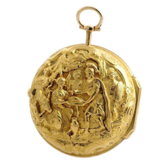 English gold triple cased repoussé pocket watch Circa 1768