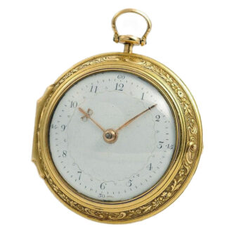 English gold verge with repousse decoration Circa 1744