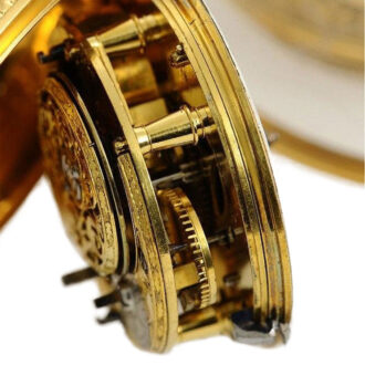 English gold verge with repousse decoration Circa 1744
