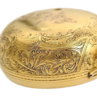 English gold verge with repousse decoration Circa 1744