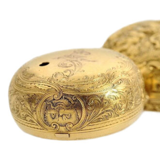 English gold verge with repousse decoration Circa 1744