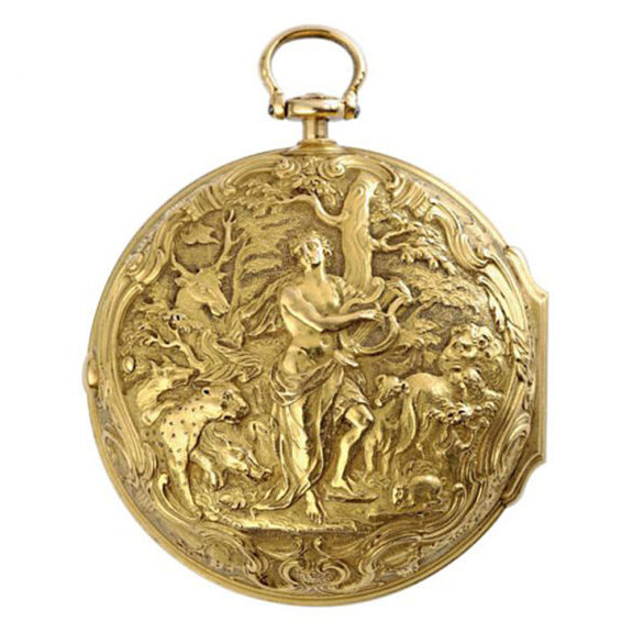 English gold verge with repousse decoration Circa 1744