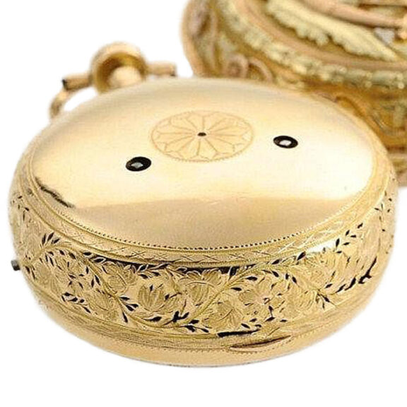 French gold verge watch with quarter hour self-strike Circa 1810 French gold verge watch with quarter hour self-strike Circa 1810