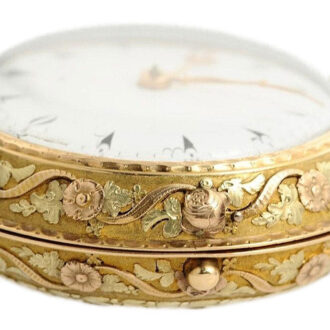 French gold verge watch with quarter hour self-strike Circa 1810 French gold verge watch with quarter hour self-strike Circa 1810