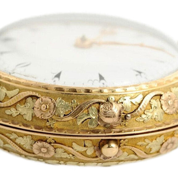 French gold verge watch with quarter hour self-strike Circa 1810 French gold verge watch with quarter hour self-strike Circa 1810