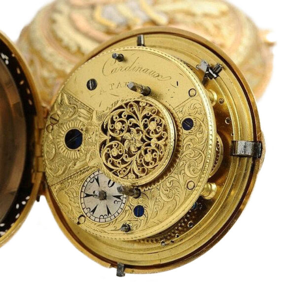 French gold verge watch with quarter hour self-strike Circa 1810 French gold verge watch with quarter hour self-strike Circa 1810