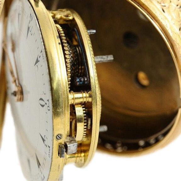French gold verge watch with quarter hour self-strike Circa 1810 French gold verge watch with quarter hour self-strike Circa 1810