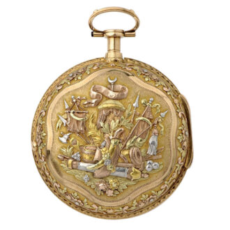 English gold watch with quarter hour self strike Circa 1800