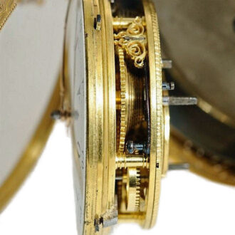 English gold watch with quarter hour self strike Circa 1800