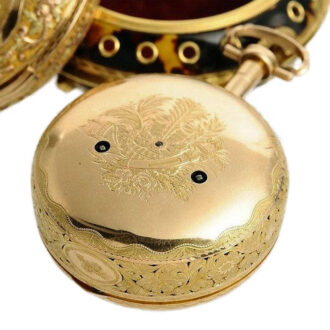 English gold watch with quarter hour self strike Circa 1800