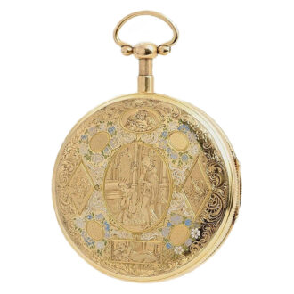 Swiss gold elegant quarter repeating pocket watch Circa 1820
